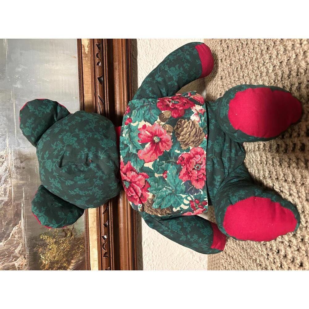 Handmade Floral Patchwork Teddy Bear - Picture 2 of 4